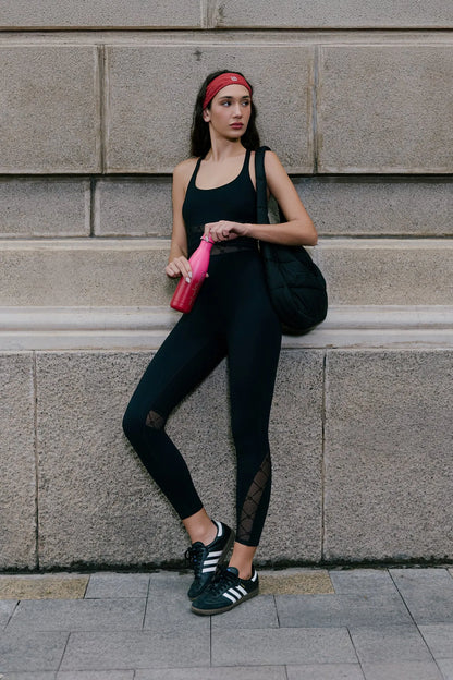 Pristine Monogram Jumpsuit - Black - Olaben