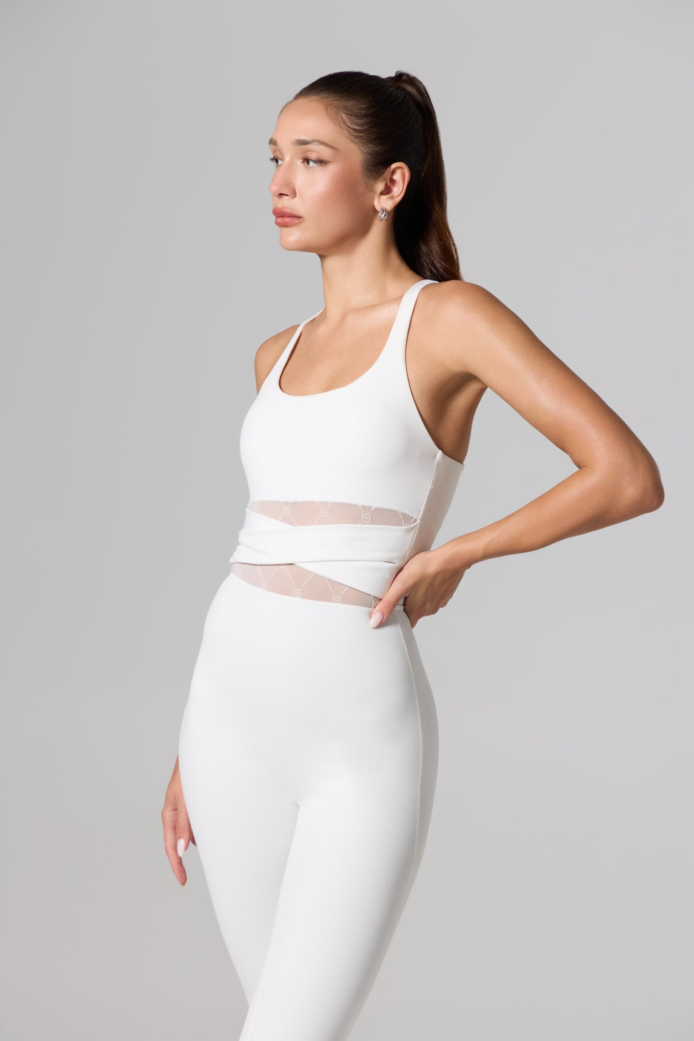 Pristine Monogram Jumpsuit - White