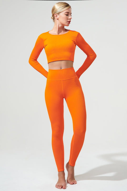 Tangerine Casual Athletic Leggings for Women