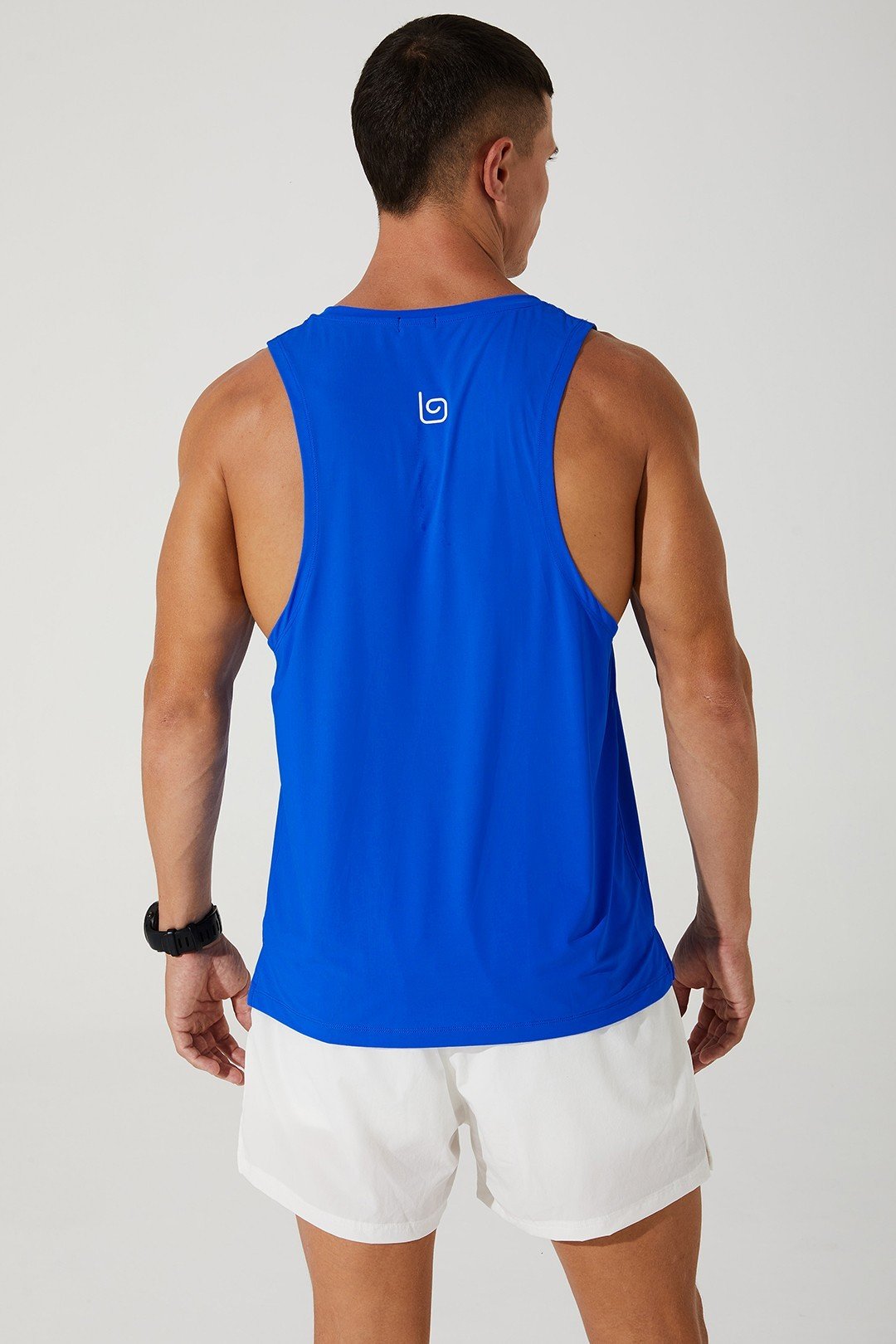 Blue tank top for men by Ricard Tank, style OW-0027-MTT-BL, in a vibrant shade of blue.