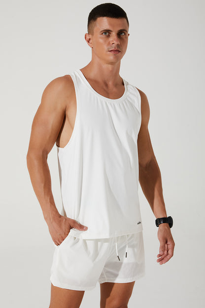 White men's tank top by Ricard Tank, style OW-0027-MTT-WT, in image 3.
