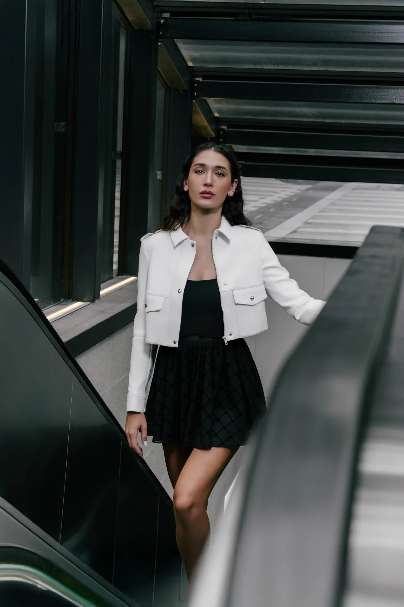 Salana Monogram Dress - Black - Olaben