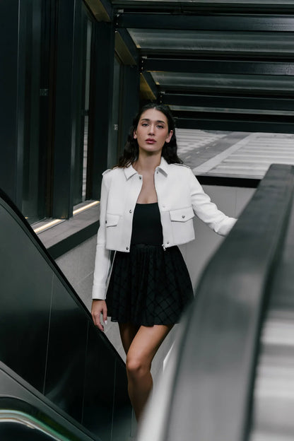 Salana Monogram Dress - Black - Olaben