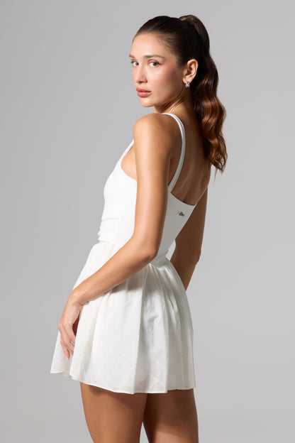 Salana Monogram Dress - White