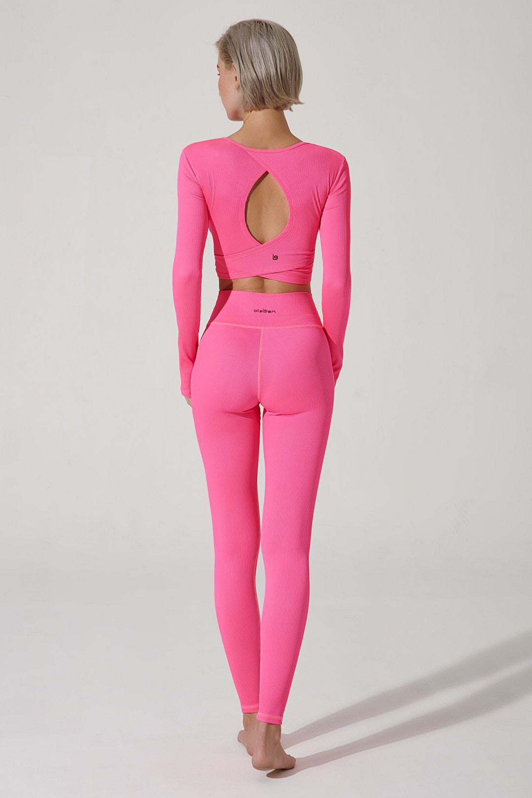 Hot pink long sleeve women's bra with a stylish design - OW-0059-WBR-PK_1.jpg