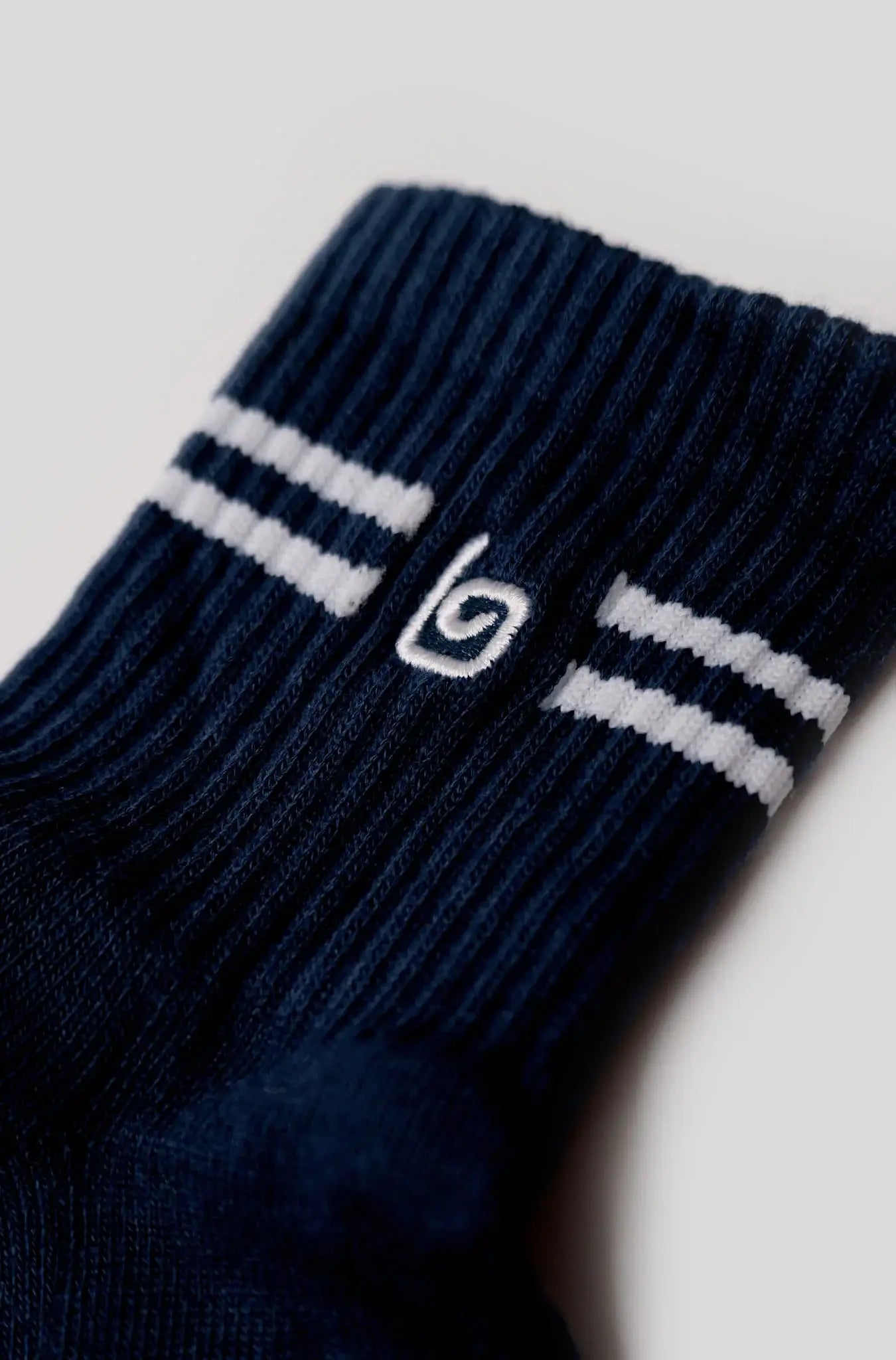 Striped Quarter Socks - Classic Navy