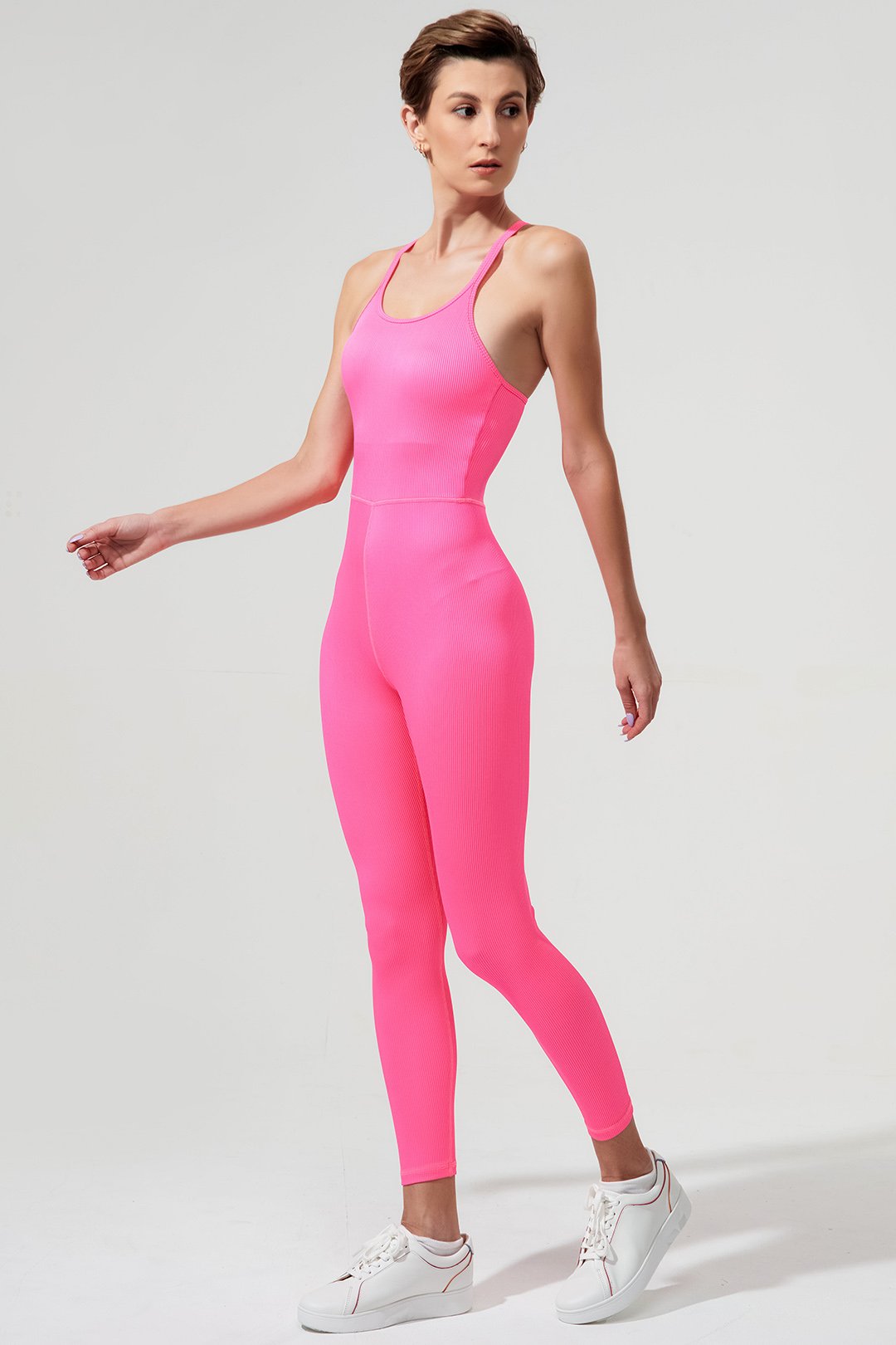 Stylish hot pink women's jumpsuit with a suave pulpa design - OW-0093-WJU-PK_2.jpg