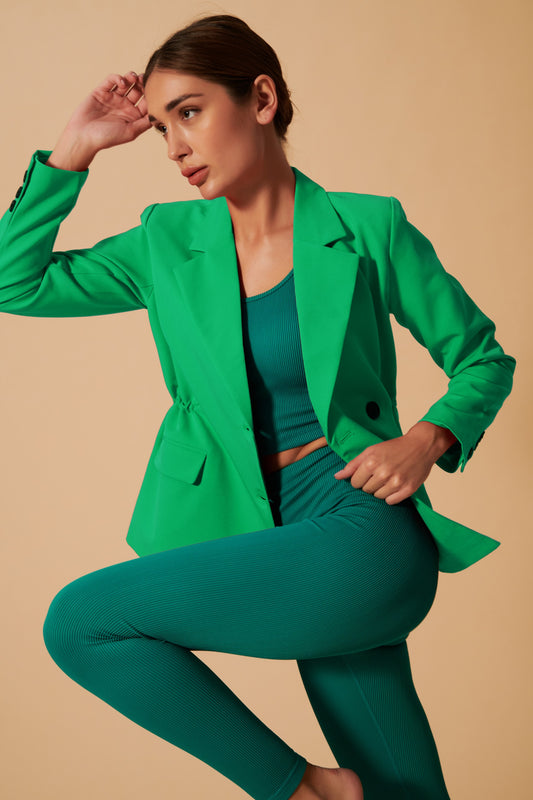 Stylish green women's blazer jacket with a touch of elegance - OW-0132-WJK-GN_2.jpg.