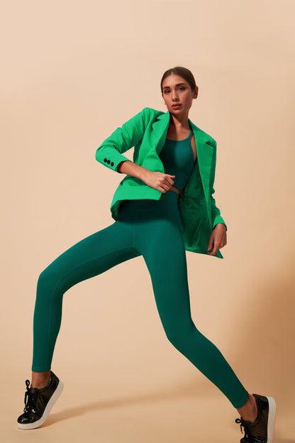 Stylish green women's jacket by Tifan Blazer, perfect for any fashionable occasion.