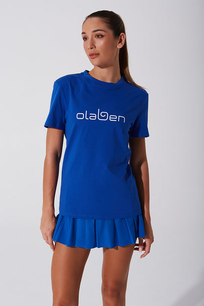 Unisex blue short sleeve tee for women - OW-0175-WSS-BL - stylish and comfortable.