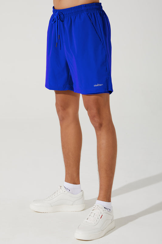Blue men's shorts with repetition pattern, Vardan 9, OW-0014-MSH-BL, image 2.