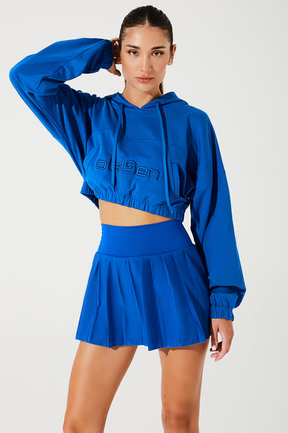 Stylish Atlantis Blue women's hoodie with a trendy croptop design - OW-0037-WHO-BL_6.